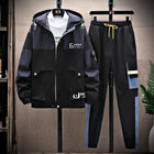 Casual Two Piece Men's Sets Clothing Spring Autumn Hooded Jackets And Pants Tracksuits Youth Street Wear Loose Top Coat & Jogger