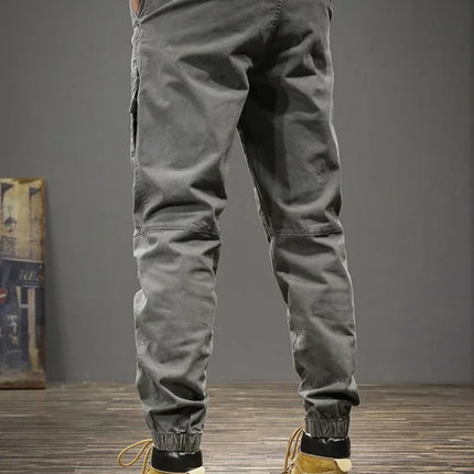 Grey Men's Cargo Pants Multipockets Black Male Trousers Multi Pocket Slim Techwear Harajuku Korean Style Cotton Nylon Y2k Luxury