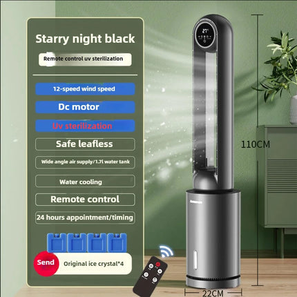 Ventilatore senza lama Ventilatore per aria condizionata Ventola di raffreddamento ad acqua Umidificazione e refrigerazione Ventilatore a torre d'acqua verticale Condizionatore d'aria