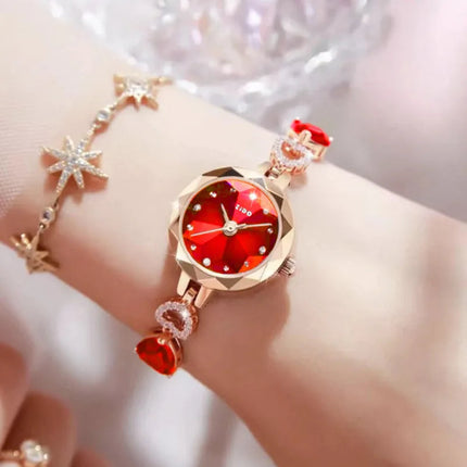 UTHAI L92 Orologio da donna di marca, orologio al quarzo da donna impermeabile con diamanti intarsiati in cristallo, di lusso, alla moda e di alta qualità. platinumshop