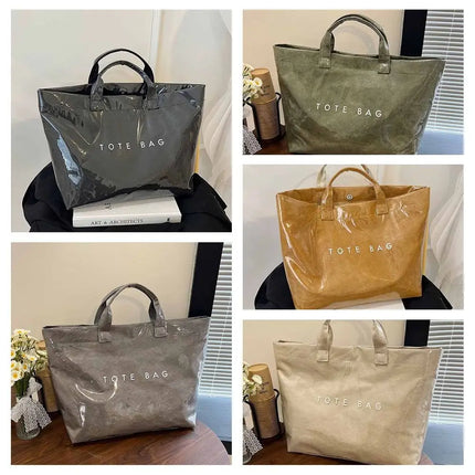 Transparent Waterproof PVC Bag, Summer Beach Bag, Printed Shoulder Bag, Sports Bags