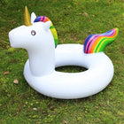 Grandi giocattoli gonfiabili per unicorno Piscina estiva Anello da nuoto Giocattoli gonfiabili per feste in spiaggia ad aria addensata in PVC per bambini Adulti