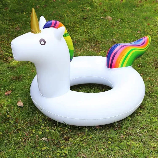 Large Inflatable Unicorn Toys Summer Pool Swim Ring Thickened PVC Air Beach Party Inflatable Toys for Kids Adults