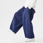 Men's Wide Leg Pants Comfy to Wear Casual Trousers Japanese Harun Pants Men's Lantern Drawstring Sweatpants Plus Size