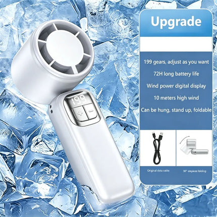 Ventilatore Portatile Lenovo, Raffreddatore USB Ricaricabile con Motore Brushless, Ventola Turbo ad Alta Velocità 199 per Viaggi, Ufficio e Attività all'Aperto