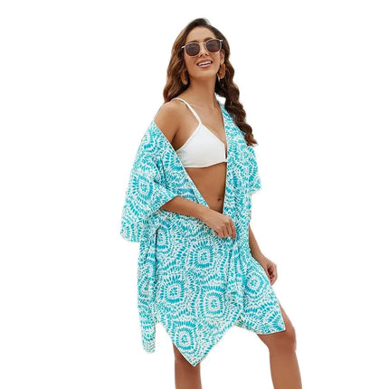 2024 Cardigan Kimono boho da donna Coverups larghi Beach Swim Bikini costume da bagno Cover up camicetta per costumi da bagno Resort Wear platinumshop