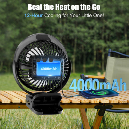 Ventilatore Portatile con Clip e Nebulizzatore da 4000mA 306 °   Ventilatore a spruzzo con impugnatura, supporto a polpo, mini umidificatore ricaricabile, 3 velocità, display digitale, ventilatore da tavolo regolabile