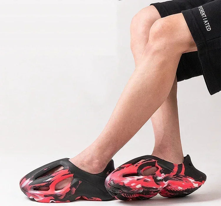 Pantofole con piattaforma mimetica unisex Materiale morbido EVA Tecnologia di stampaggio ad iniezione Scarpe casual da spiaggia per uomo donna