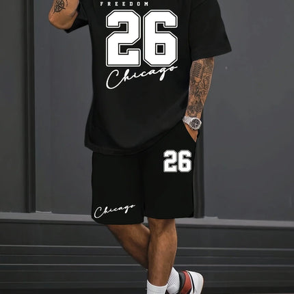Abito da uomo alla moda alla moda 26 numeri con stampa modello girocollo pantaloncini a maniche corte completo moda casual comodo e traspirante platinumshop