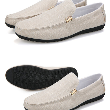 Scarpe casual da uomo in tela slip on mocassini alla moda per uomo abito di lusso scarpe da guida appartamenti formali per feste di matrimonio taglie forti