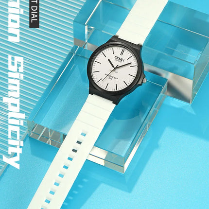 SKMEI Top Brand Casual Quartz Wristwatches Mens New Simple TPU Strap 3Bar Waterproof Watches For Male Time Clock Reloj Hombre