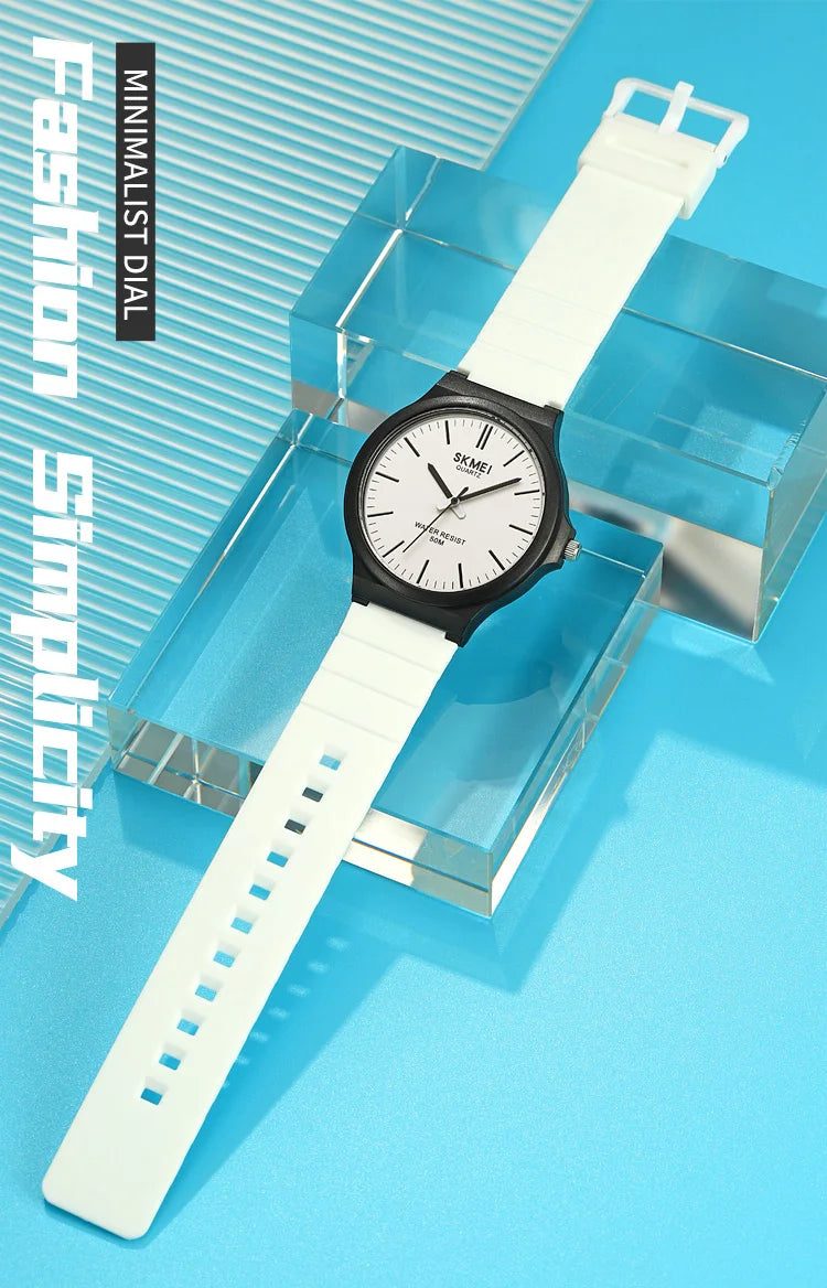 SKMEI Top Brand Casual Quartz Wristwatches Mens New Simple TPU Strap 3Bar Waterproof Watches For Male Time Clock Reloj Hombre