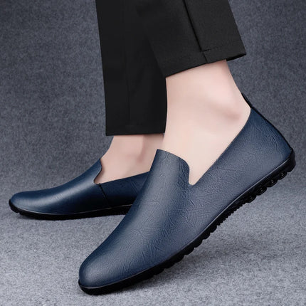Scarpe da uomo in vera pelle Casual formali mocassini da uomo mocassini estate italiana traspirante Slip on scarpe da barca maschili Over Size 50 51
