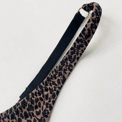 Ice Slik Low Waist Girls G String Leopard Flower Women Panties Sexy Briefs Thong T-back Underwear Female Lingerie Size S-XL