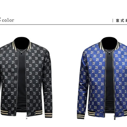 Luxury Letter Printed Baseball Jacket Men Autumn Winter Bomber Jacket Men Casual Business Windbreaker Coat Men Clothing 2025