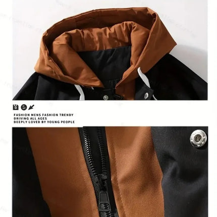 High Quality Baseball Uniform Jacket New Men's Autumn New Trendy Brand All-match Student Hooded Jacket Plus Size Coats Male 8XL