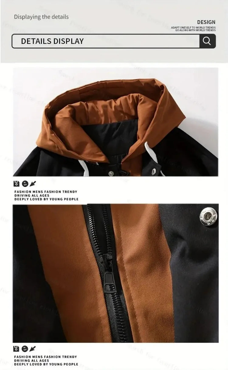 High Quality Baseball Uniform Jacket New Men's Autumn New Trendy Brand All-match Student Hooded Jacket Plus Size Coats Male 8XL
