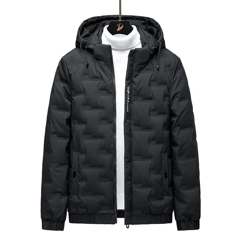 Men's white duck down jacket, new lightweight down cotton jacket, fashionable autumn and winter fashion jacket