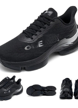 Scarpe da corsa da uomo ONEMIX rimbalzo ammortizzante scarpe sportive da corsa all'aperto traspiranti scarpe da ginnastica da uomo con aumento dell'altezza 6-7cm PlatiNum