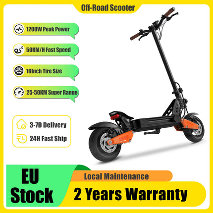 Monopattino Elettrico Fuoristrada AOVOPRO 1200W ad Alte Prestazioni con Controllo APP, Scooter Elettrico Intelligente 13.5AH con Autonomia di Circa 50KM per Adulti