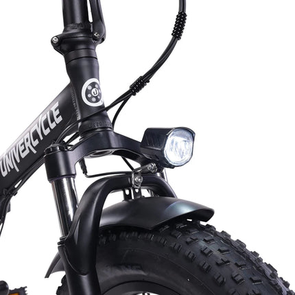 UNIVERCYCLE B4 ERIS Bici Elettrica Pieghevole 20" Pneumatico Largo Batteria 48V 13Ah Motore 250W Cambio 7 Velocità Freno a Disco Idraulico 25KM/H