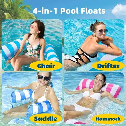 1PC gonfiabile galleggiante amaca galleggianti per adulti perfetto per il lettino a bordo piscina questa estate giochi d'acqua accessori sport acquatici