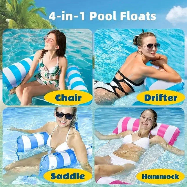 1PC Inflatable Floating Hammock Floats for Adults Perfect for Poolside Lounger Qu
