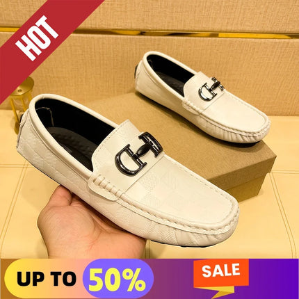 Mocassini in vera pelle da uomo design mocassino slip on morbido piatto scarpe casual da uomo guida calzature maschili scarpe da barca fatte a mano