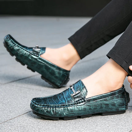 Scarpe Casual da Uomo, Mocassini con Finiture Metalliche, Comodi e Morbidi Slip-on per Adulti