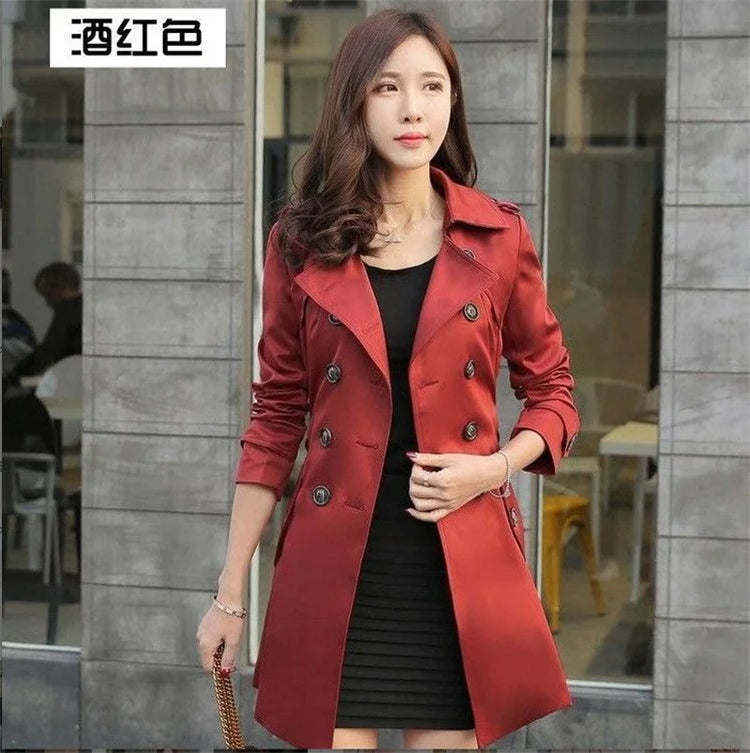 Xiaoxiangfeng Jacket Women2026Spring Autumn Winter New Fashion Windbreaker British Style Long Trench Coat Loose Female Outerwear