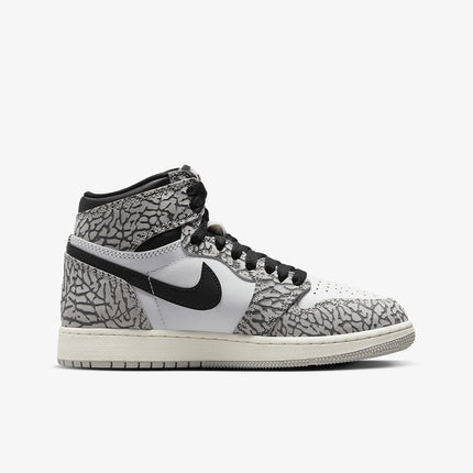 Scarpe da basket per bambini grandi Nike Air Jordan 1 GS originali per ragazze FD1437-052 platinumshop
