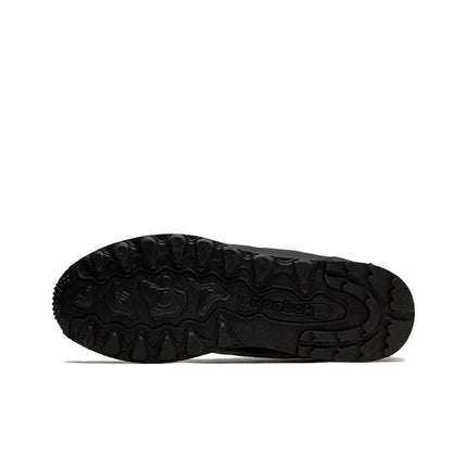 Reebok Classic Leather Running Shoes Unisex Low Top Black/Green H06244