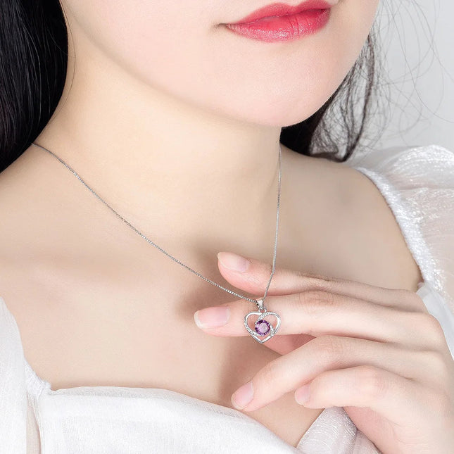 Collana in Argento Sterling 925 con Zircone Scintillante, Catena per Clavicola da Donna, Gioielli da Matrimonio Placcati in Oro 18k PlatiNum