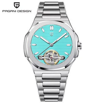 Orologio Meccanico Tourbillon PAGANI DESIGN 2026 Nuovo, Lusso Impermeabile da Uomo in Acciaio 316L, con Vetro Zaffiro e Lancette Luminose