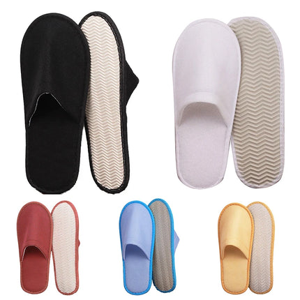 Disposable Slippers for Women and Men Non-Slip Hotel Travel Slippers Indoor Guest Slippers for Home Unisex Closed Toe Shoes Family Salon