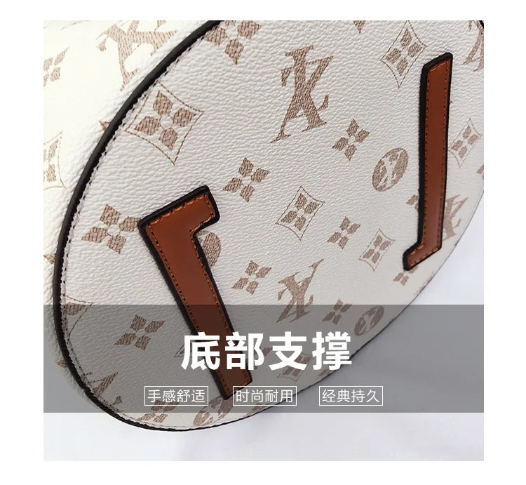 Advanced fashion bag for women 2025 new casual women's bag, large capacity bucket bag, shoulder bag, diagonal cross bag PlatiNum
