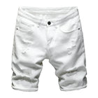 2024 nuovi uomini di estate moda casual pantaloncini di jeans dritti semplice strappato streetwear p
