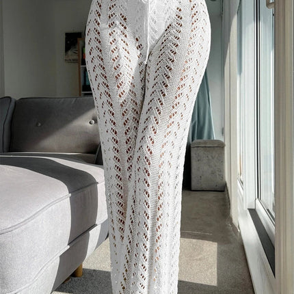 Pantaloni cavi casual da donna comodi e comodi lavorati a maglia da spiaggia eleganti in primavera ed estate platinumshop