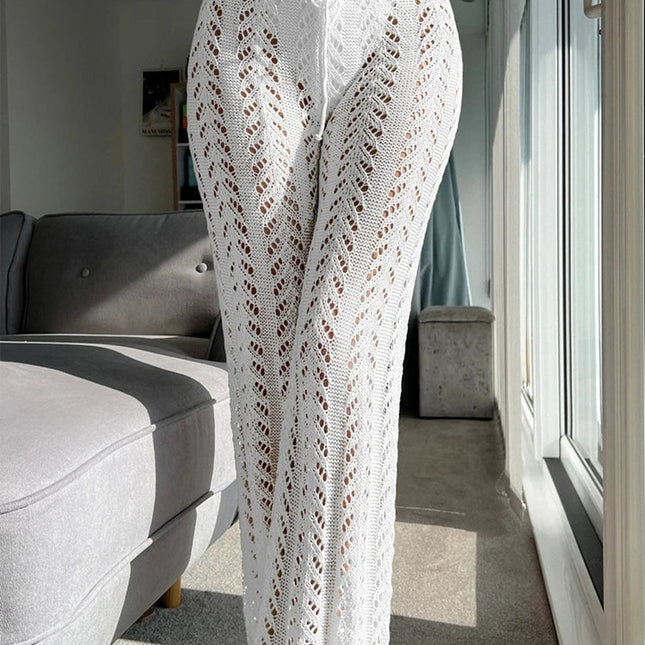 Pantaloni cavi casual da donna comodi e comodi lavorati a maglia da spiaggia eleganti in primavera ed estate platinumshop