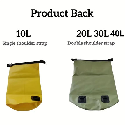PVC Swimming Backpack Dry Bag for Women Men 10L 20L Waterproof Shoulder Kayak Trekking Drifting Rafting Surfing Boat Bag