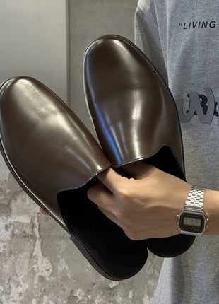Nuovi Mocassini da Uomo 2026, Scarpe Eleganti di Lusso in Pelle Verniciata, Antiscivolo, per Esterni, Estive, Fatti a Mano