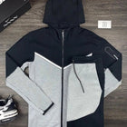 Spring and Autumn New Men's Set Western Style Outdoor Sports Casual Men's Clothing Long Sleeve Hooded Jacket Pants Suit PlatiNum