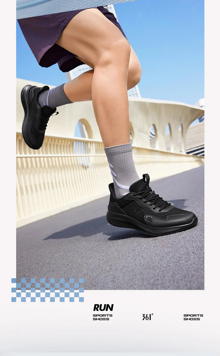361 Degrees Men Running Shoes Wear-resistant Comfortable Soft Supportive Jogging Lightweight Breathable Male Sneakers 672422252 PlatiNum