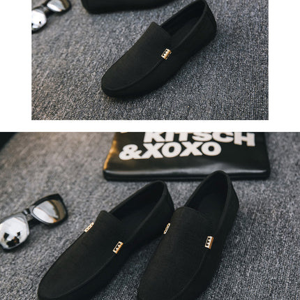 Scarpe casual da uomo in tela slip on mocassini alla moda per uomo abito di lusso scarpe da guida appartamenti formali per feste di matrimonio taglie forti