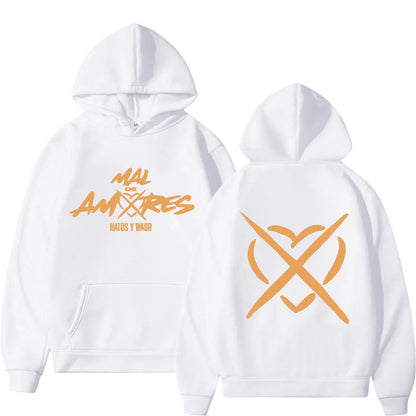 25/26 Autunno e Inverno Rapper NATOS WAOR Mal De Amores Hip Hop Uomo Donna Retro Tuta Inverno di Spessore Harajuku Uomo Felpa