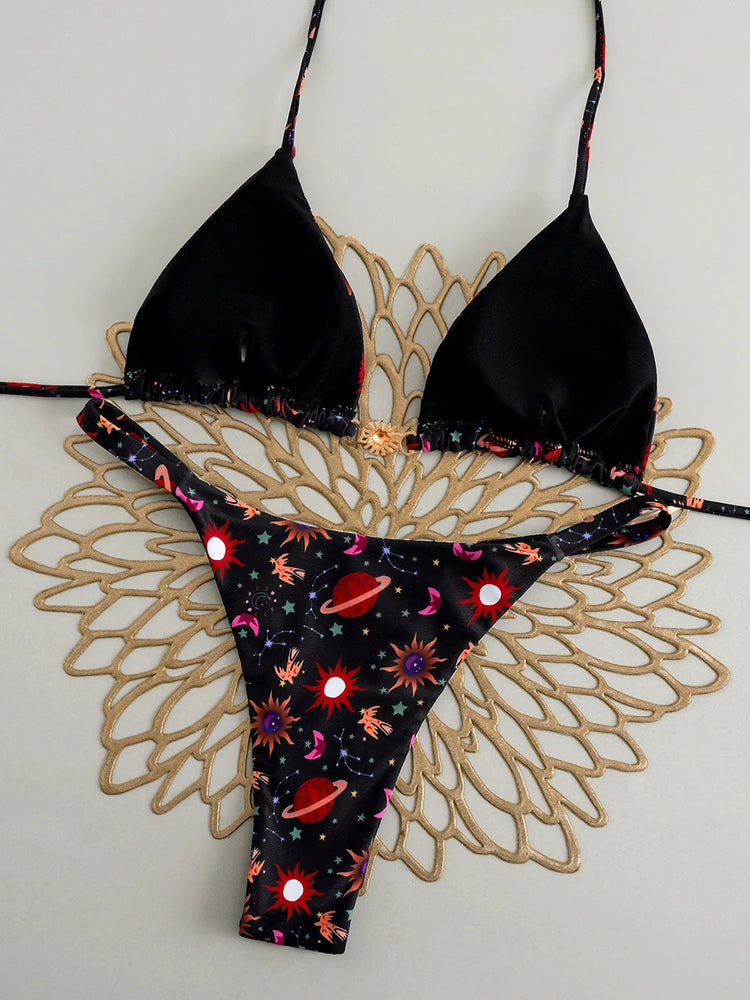 Micro Bikini Push Up Costumi da bagno donna 2026 Costumi da bagno sexy Bikini brasiliano Set Halter Biquini Costumi da bagno Perizoma Beachwear Donna