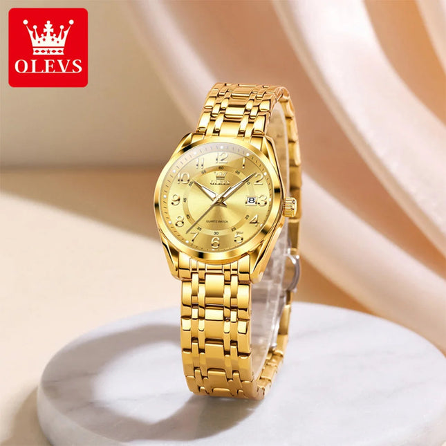 OLEVS 3666 Orologi da Donna Originali al Quarzo Impermeabili Luminosi Regalo per Donna Cronografo con Data Reloj Mujer platinumshop
