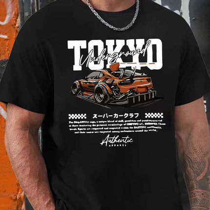 Men's summer short-sleeved printed t-shirt, unisex style, suitable for house parties as a gift