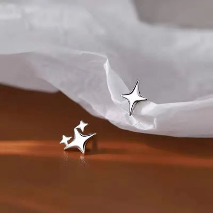 Ventfille 925 Sterling Silver Star Earring for Women Girl Simple Tassels Chain Fashion Office Jewelry Gift Dropshipping PlatiNum
