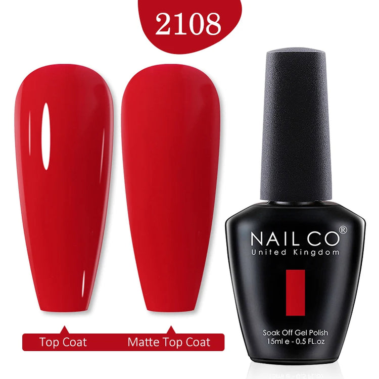 NAILCO 15ml Green Blue Series UV Nail Gel Polish Blue Colors UV&LED Gel Varnish Red Soak Off Semi Permanent LED Nail Gel Varnish